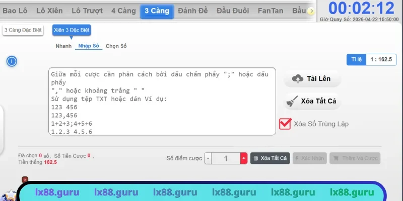 Tính năng đặt lại ngay trên giao diện